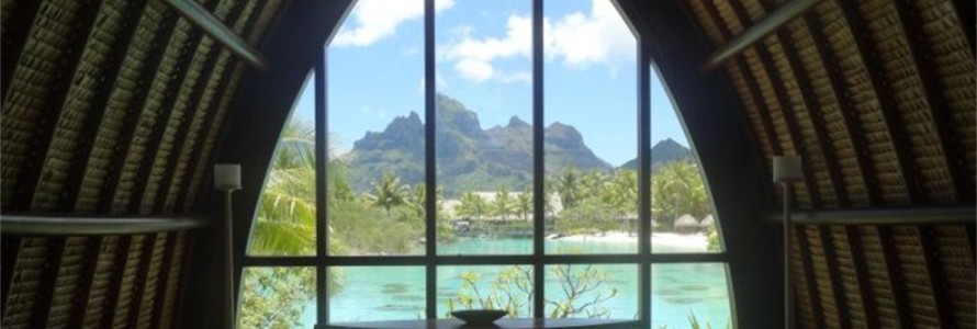 Weddings are now legal in Tahiti.  The wedding chapel at the Four Seasons, Bora Bora.