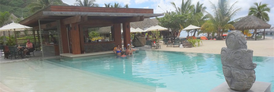 The swim up bar at the Moorea InterContinental.  What a place to relax!