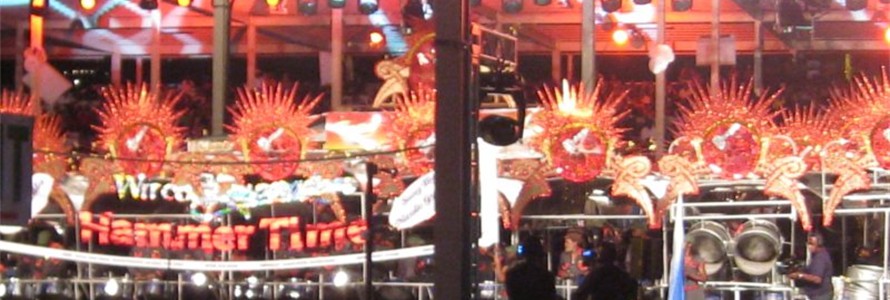 Saturday night are the Panorama finals, the steel drum competitions.
