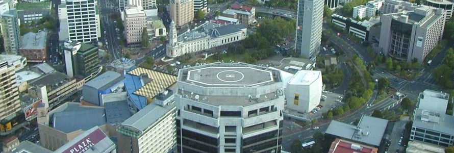 Auckland from atop the Auckland Sky Tower.