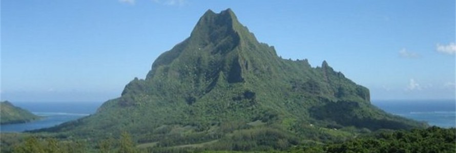 Mount Tohiea as seen from the Belvedere Lookout on Moorea. Some say this is Bali Hai!