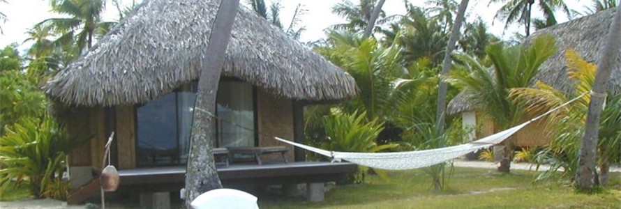 Beach Bungalow at Manihi Pearl Beach Resort.